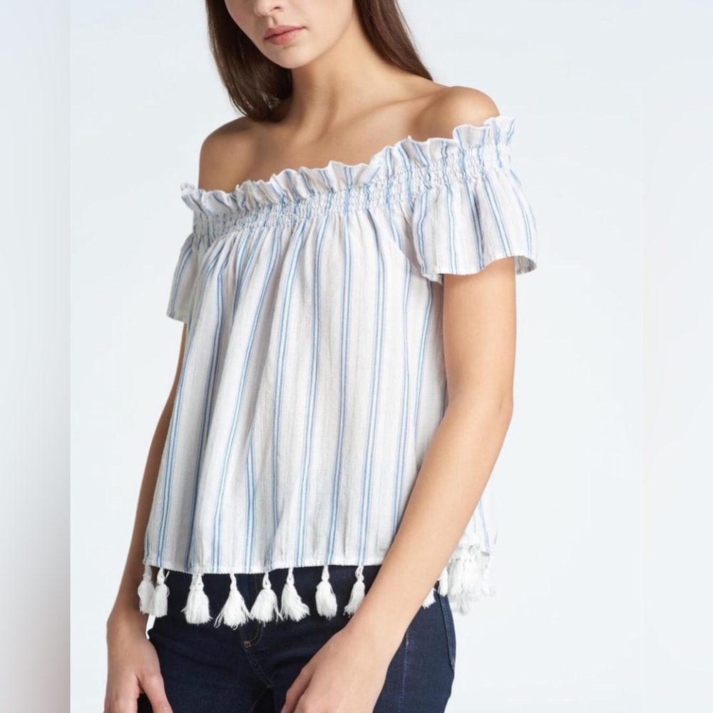 Press Ruffled Off Shoulder Top  NWT